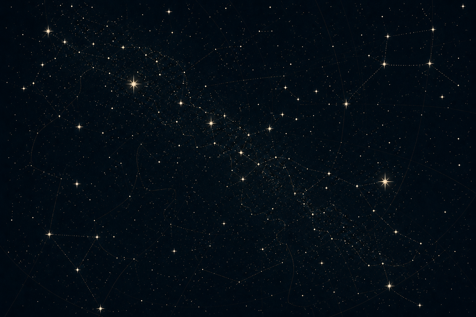 A starfield depicting a map.